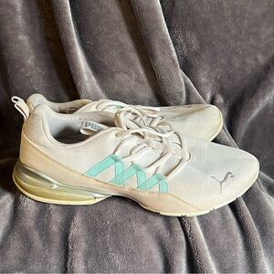 Puma Women's Beige and Teal Athletic Shoes